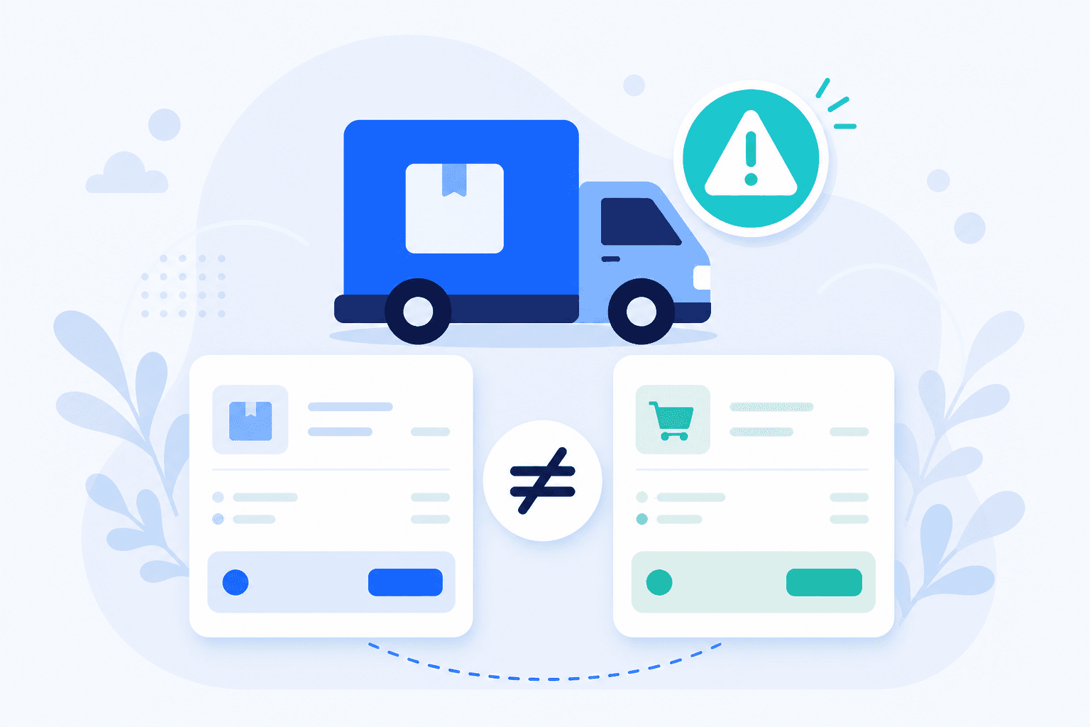 Flat illustration: WooCommerce checkout doesn't show correct shipping cost : truck and mismatched totals